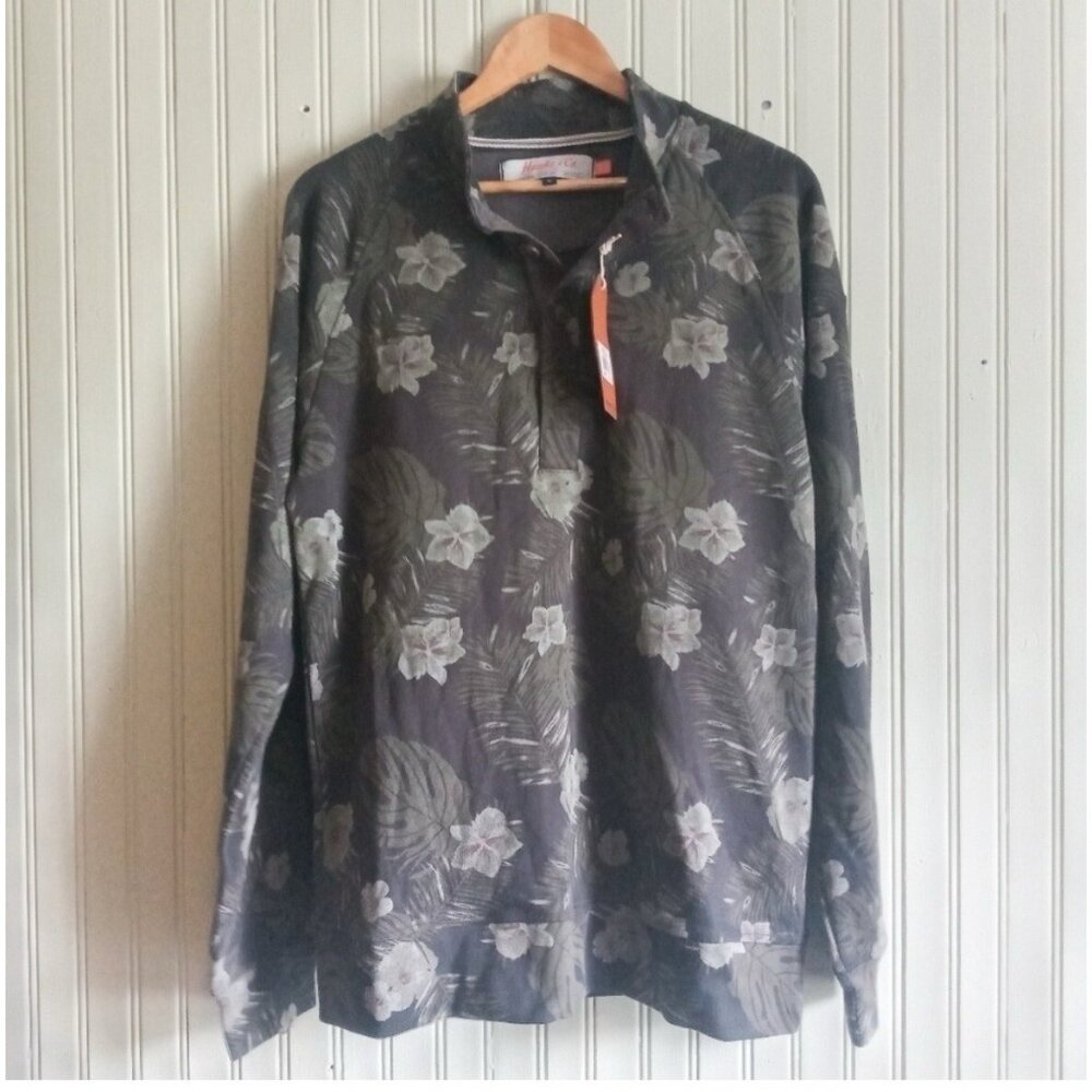 Men’s Hawke & Co Floral Long Sleeve Shirt – Casual Button-Up VG